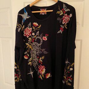 Johnny Was Embroidered Sweatshirt